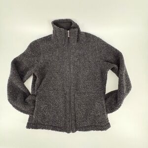 Nau Wns Charcoal Gray Recycled Wool Blend Sherpa Fleece Full Zip Jacket Size M